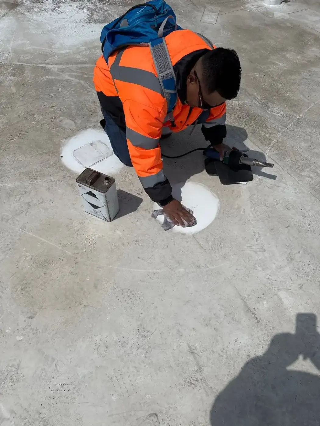 Commercial roof inspection documented in Berne